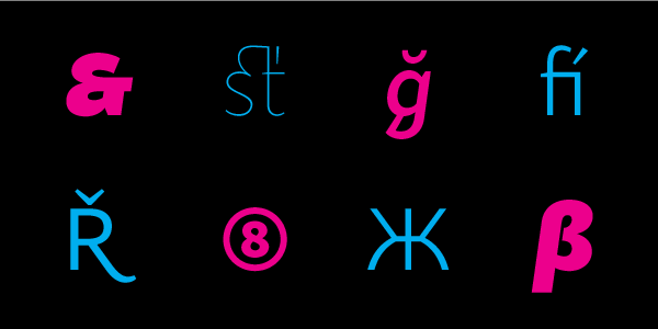 font clean  type sans sans-serif contemporary corporate Cyrillic discretionary ligatures Display Dynamic greek legible Humanist technical