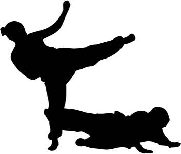 logo kung fu Martial Arts Silhouettes