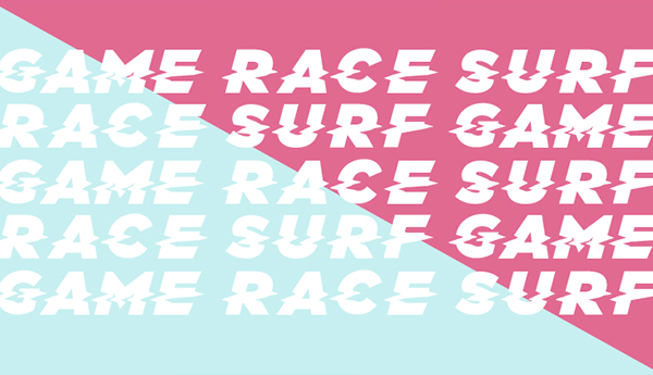 free font download typo family Dynamic extreme RedBull Surf race game crazy gliph  Glitch glitches