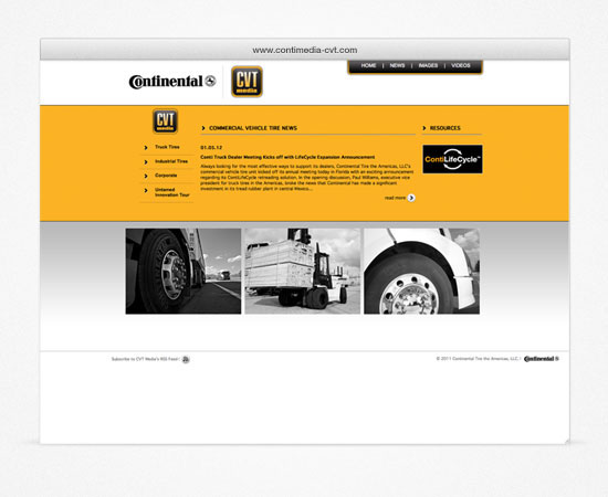 Contiental Tire  automotive  website