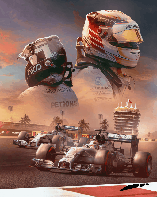 Formula 1 F1 poster lewis hamilton mercedes sport Motorsport Racing GRAND PRIX f1 nico rosberg