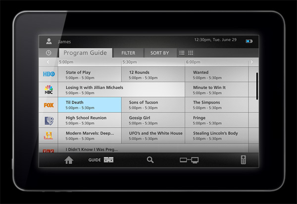 Tablet UI  Media user interface UI/UX iPad ui design