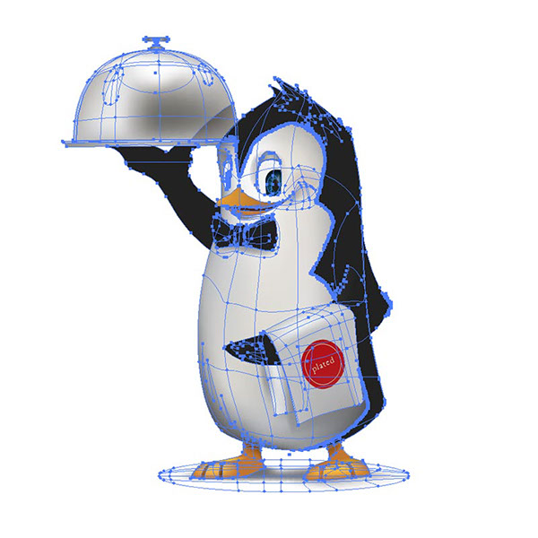 penguin sketch vector adobe illustrator mascott