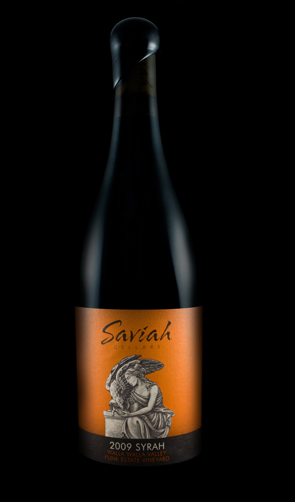 Saviah cellars wine Label bottle line art ink