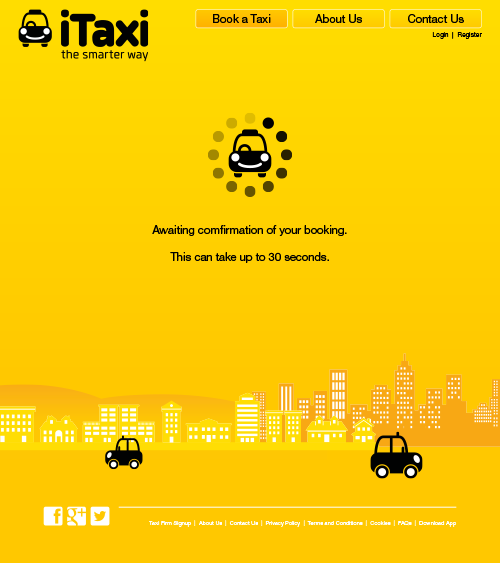 logo taxi mobile Website online Booking Icon Typeface