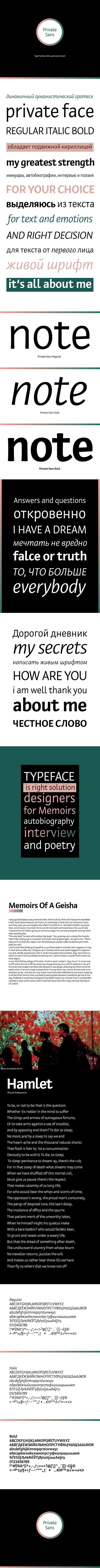 Private  type font Typeface