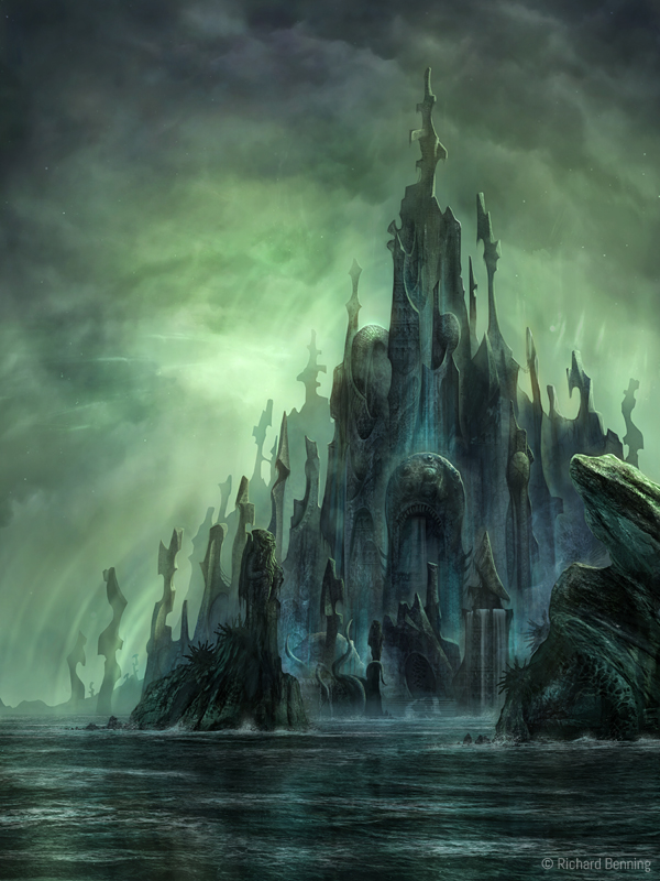 concept art lovecraft ryleh r'lyeh cthulhu city Ocean