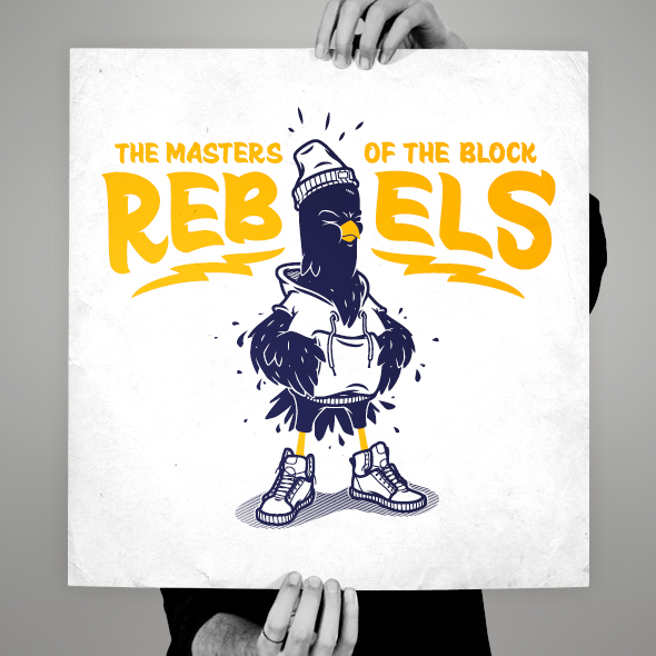 rebel  pigeon beanie Street sneakers hoodie masters block homeboy t-shirt tee vector hip hop ilustracion heytreka