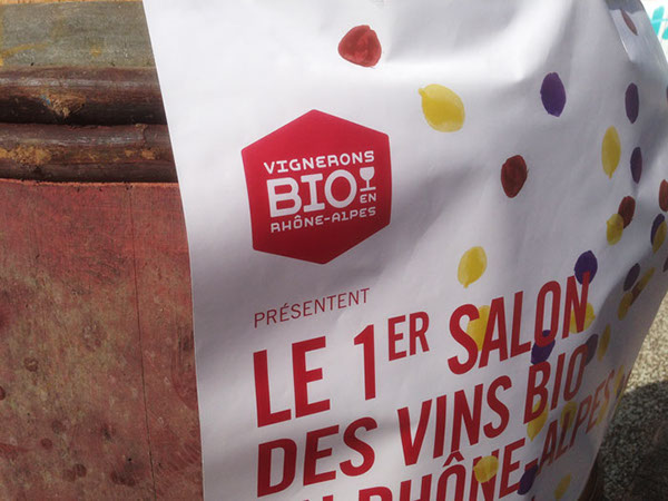 wine organic identity logo france Rhône-Alpes grape