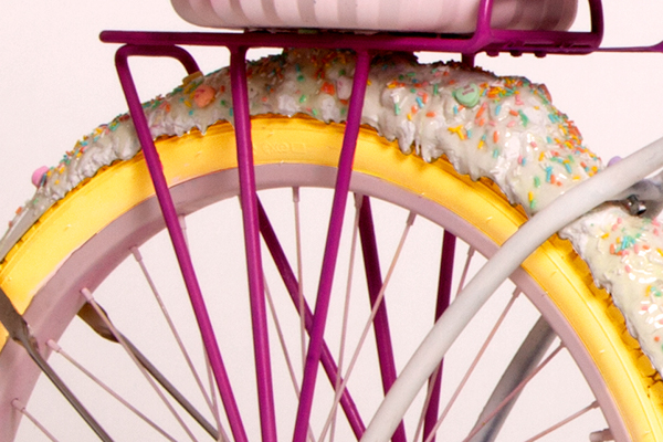 3d design bikes Candy cute design cupcake Bicycles pink