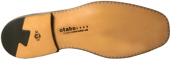 Otabo Custom custom fit shoes outsoles leather golf hand finished leather waterjet polymer material oak bark tanning