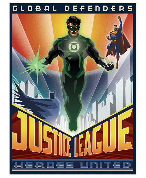 warnerbros JusticeLeague deco greenlantern batman superman
