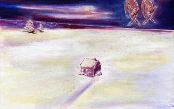 illustrations children's book story santa Christmas
