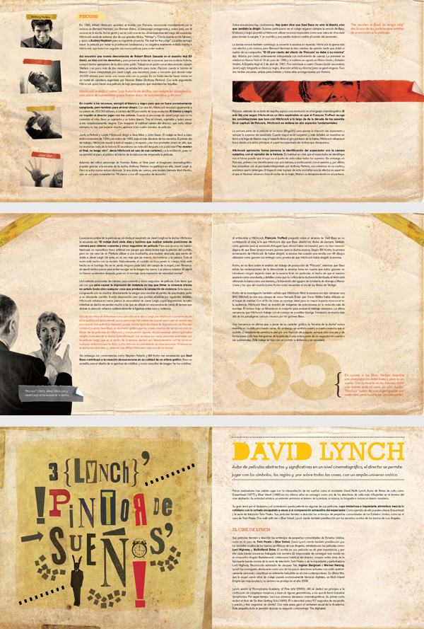 cine David Lynch Hitchcock surrealism surrealismo libro editorial diseño gráfico collage ilustracion dulac Man Ray un segundo Retro dadaismo dadaism book cover bunuel color vertigo mullholland drive psicosis twin peaks zizek mafmaf