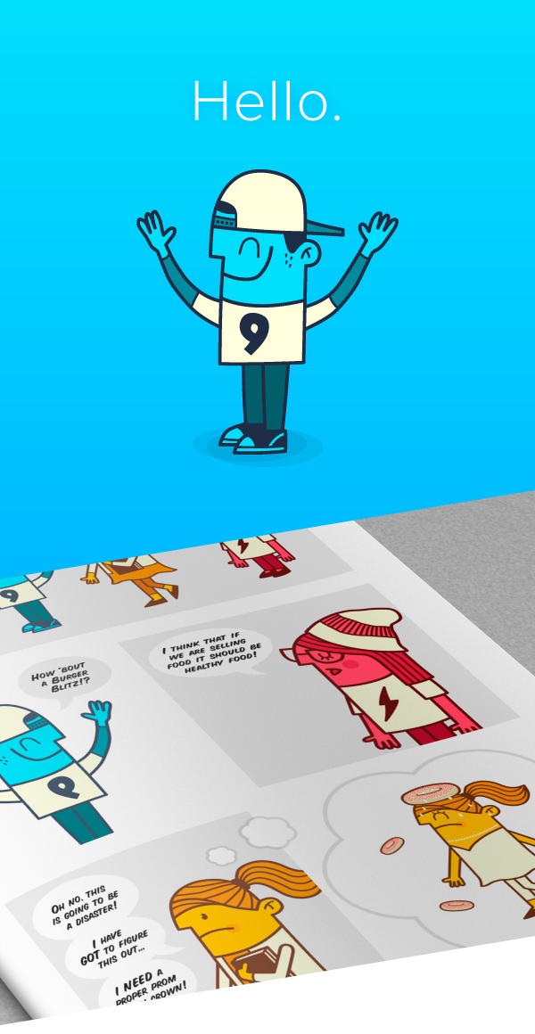 Character design social media comic cartoon concept story interactive