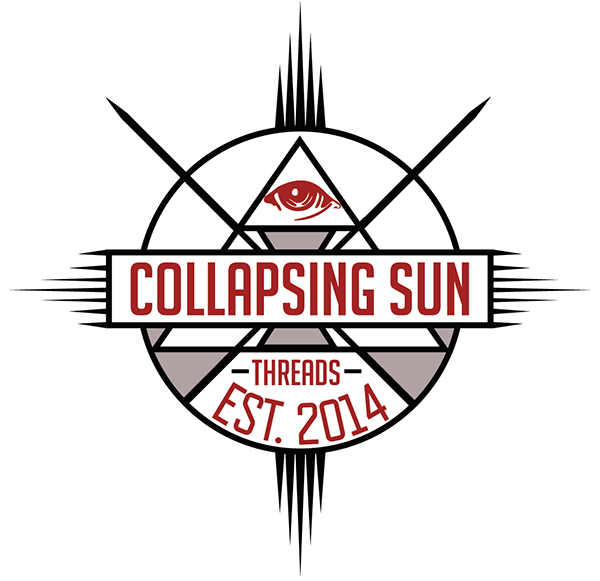Collapsing Sun Threads shirt design Merchandise Logo Design creative collapsing sun