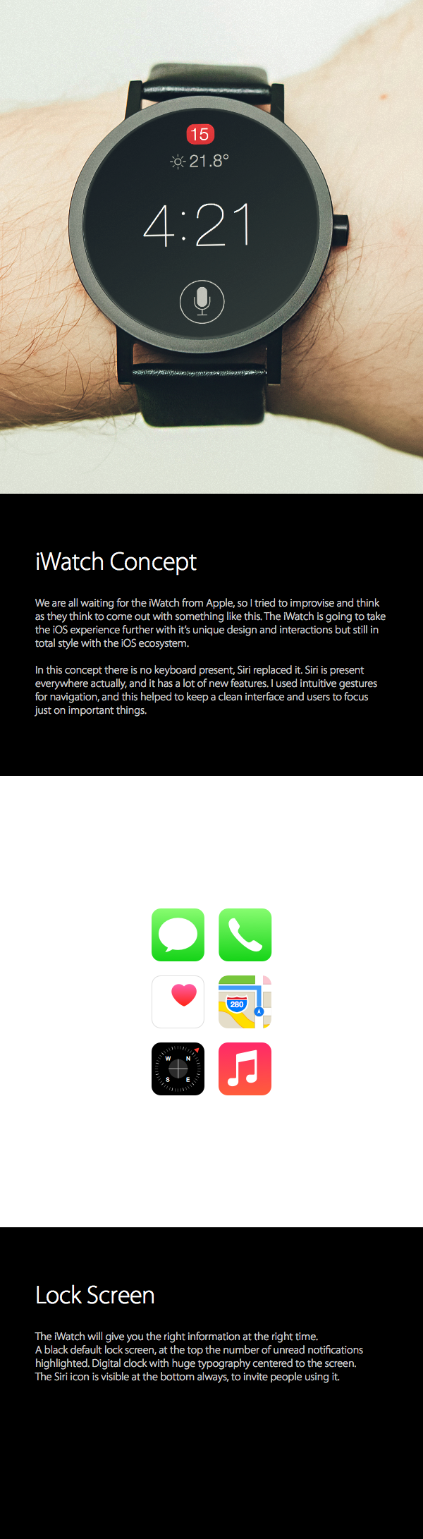 smartwatch apple iwatch ios watch minimal mobile concept device Wearable