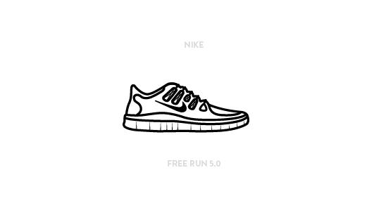 Icon icons Nike shoes pictograms line design
