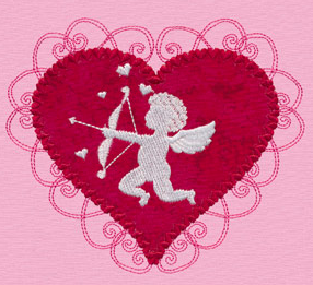 Embroidery digital cupids hearts valentines art licensing craft graphics illustrated