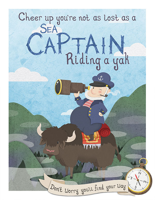 lost motivational yak sea captian voodoo cubical Space  Buisness Lost souls  Travel posters