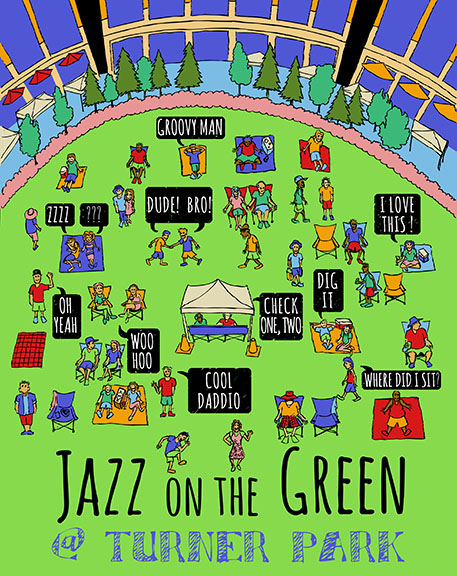 Poster Design musical event limited color pallet