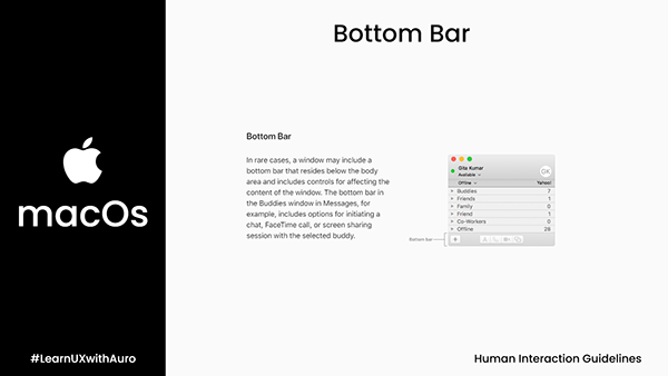 macOS UI Bars | User Interaction Design for macOs