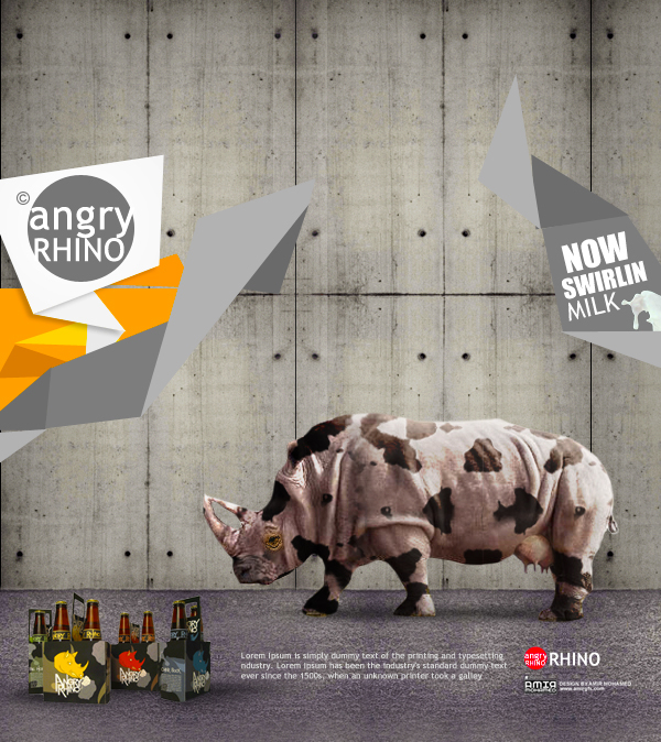 graphic egyptr egypt amir design Rhino milk angry graphicdesign