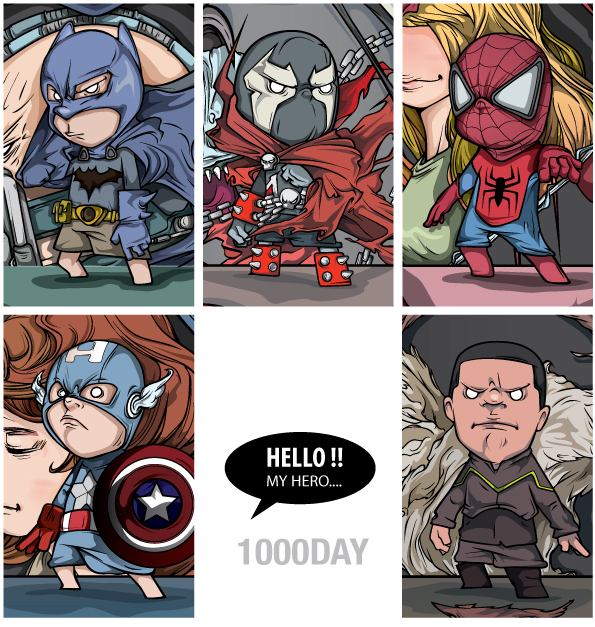 Hero batman spawn captain america hancock Spider Man 1000DAY