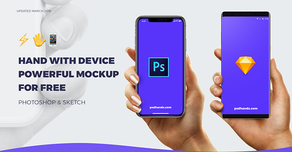 FREE iPhone in Hand Mockup PSD/Sketch Samsung, iPhone 8