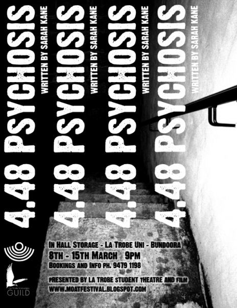 poster 4.48 psychosis play University dark pattern Theatre drama