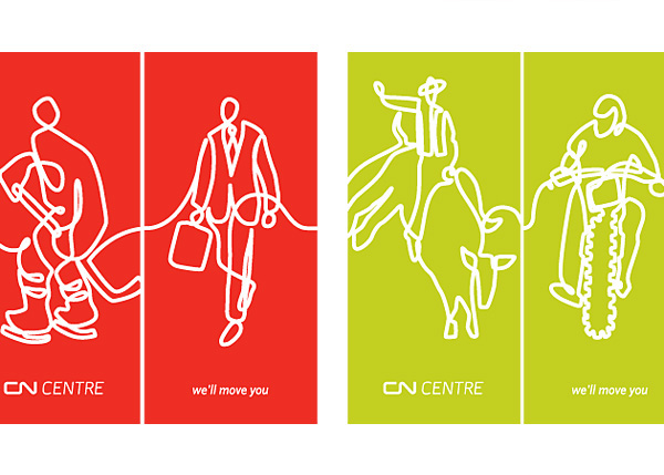 CN CN Centre smashLAB identity red lines wayfinding logo assets brand illustrations movement uniforms