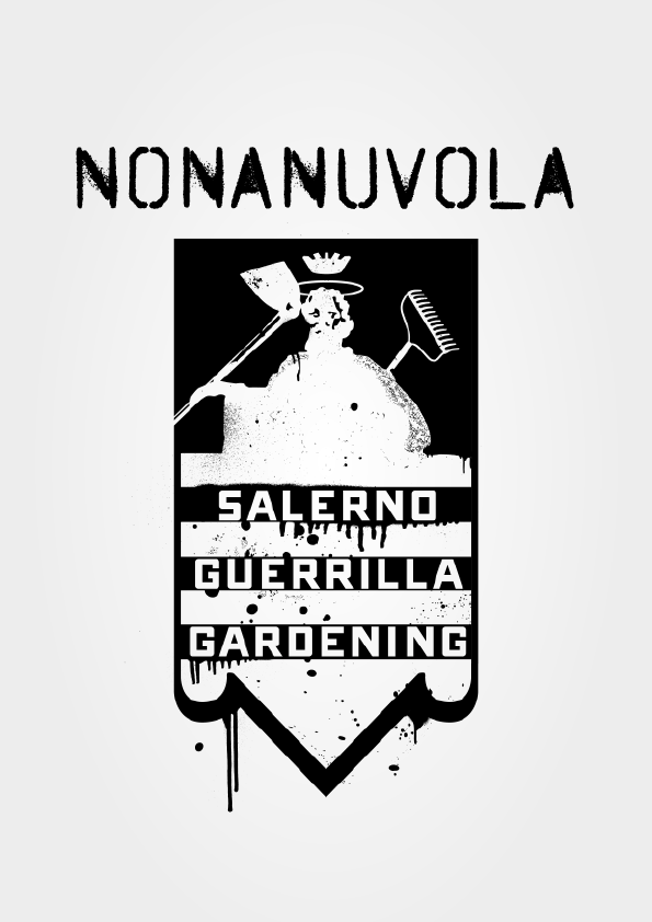 guerrilla gardening salerno nona nuvola logo design brand EZIO ARENA