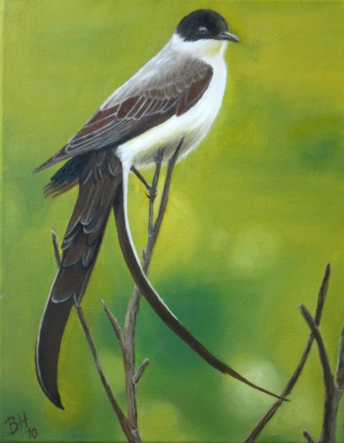 oil on canvas Realism birds