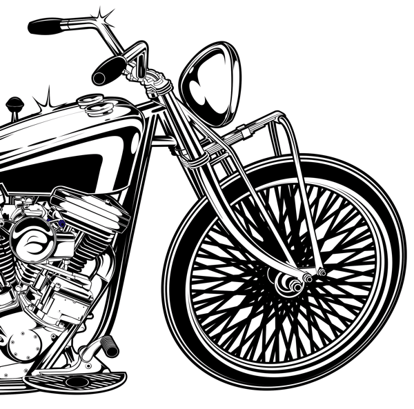 motorcycle Harley Davidson bobber XL48 dbbp dvicente-art.com D.VICENTE david vicente kustom kulture chopper Rockabilly