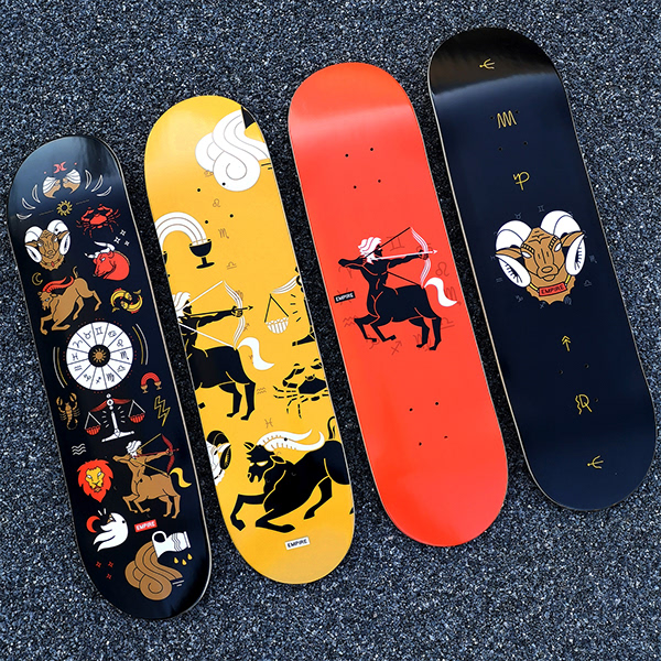 Astrology skateboard collection