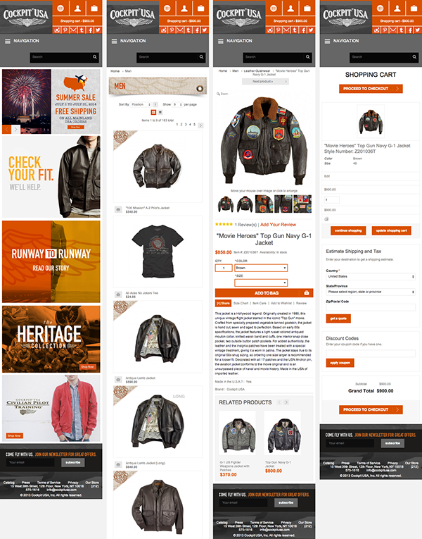 Responsive Adaptive e-commerce Ecommerce digital Website mobile tablet desktop