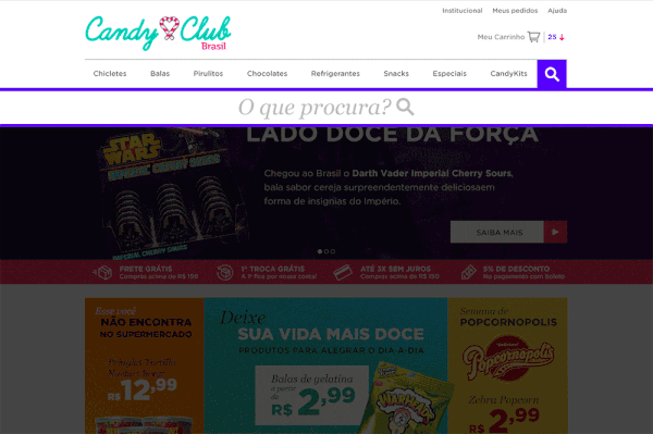 Ecommerce e-commerce Candy store Website club