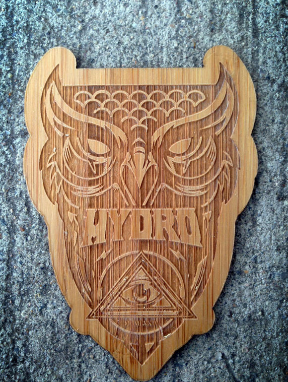 stickers  laser  engraved  hydro74 wood  iphone