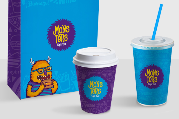monsters brand Stationery characters jaqueline Guerra identity identidad cafe RENATO Aguirre Coffee bar personajes ilustracion