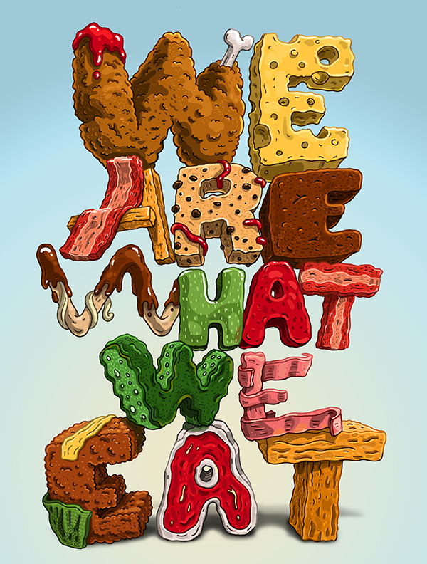 gatotonto jorge tabanera  ilustración lettering burger Eating  meal Food 