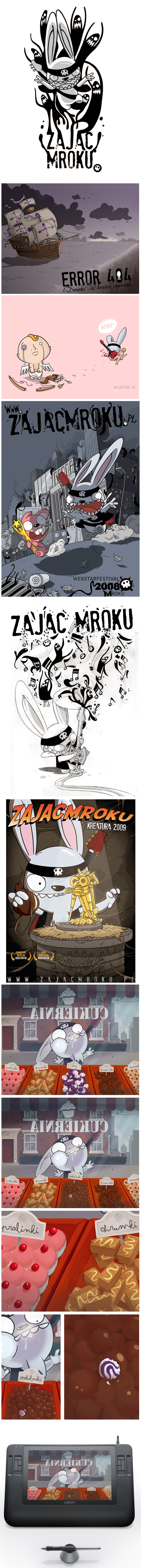 Hare of Darkness Zajacmroku zajacmroku.pl zajac mroku koniu cartoon character funny skull