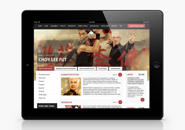 Webdesign Responsive poster print Martial Arts kung fu karate tai chi fight school sport