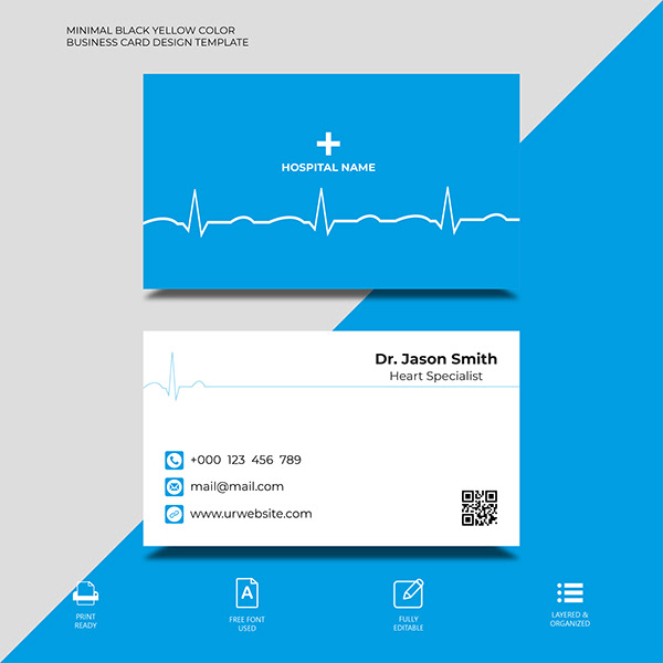 Doctor's Business Card Design Template