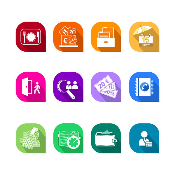 Icon flat design flat color Italy italia mdg: mdg working Work 