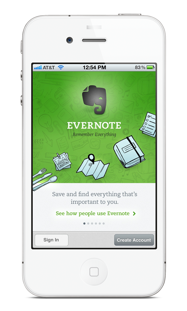 evernote app iphone iPad walkthrough