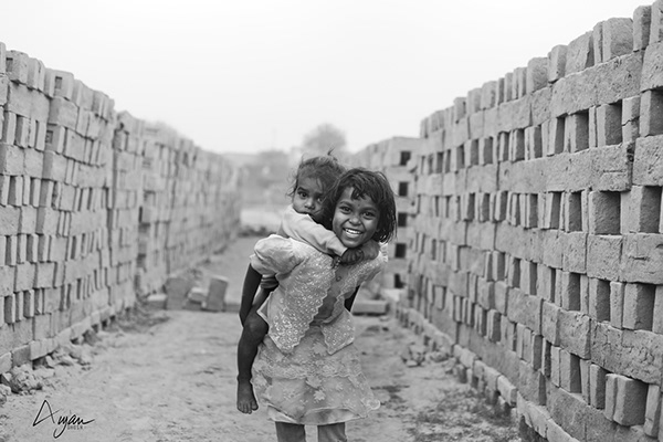 Children at the Brickfield in India #4
