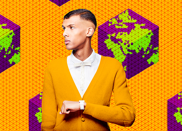 Stromae electro  Music  cover  pattern  WAXX   African  World  papaoutai formidable  mosaert  bold  fashion