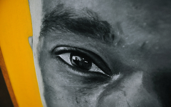 kanye west colored pencil prismacolor ARIEL aurellano rel portrait