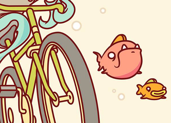 fish Bike Bicycle vinatge
