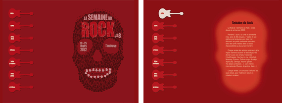 poster semaine rock contest affiche graphisme skull guitare merchandising t-shirts produits dérivés Pack identité visuelle